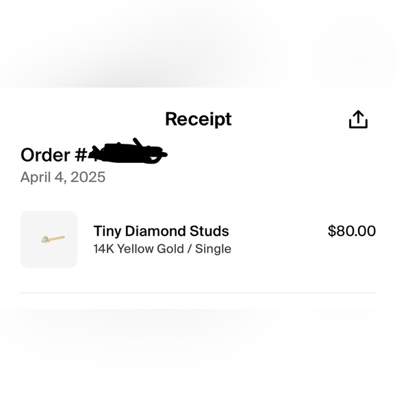 14k tiny diamond (single) - Picture 2 of 3